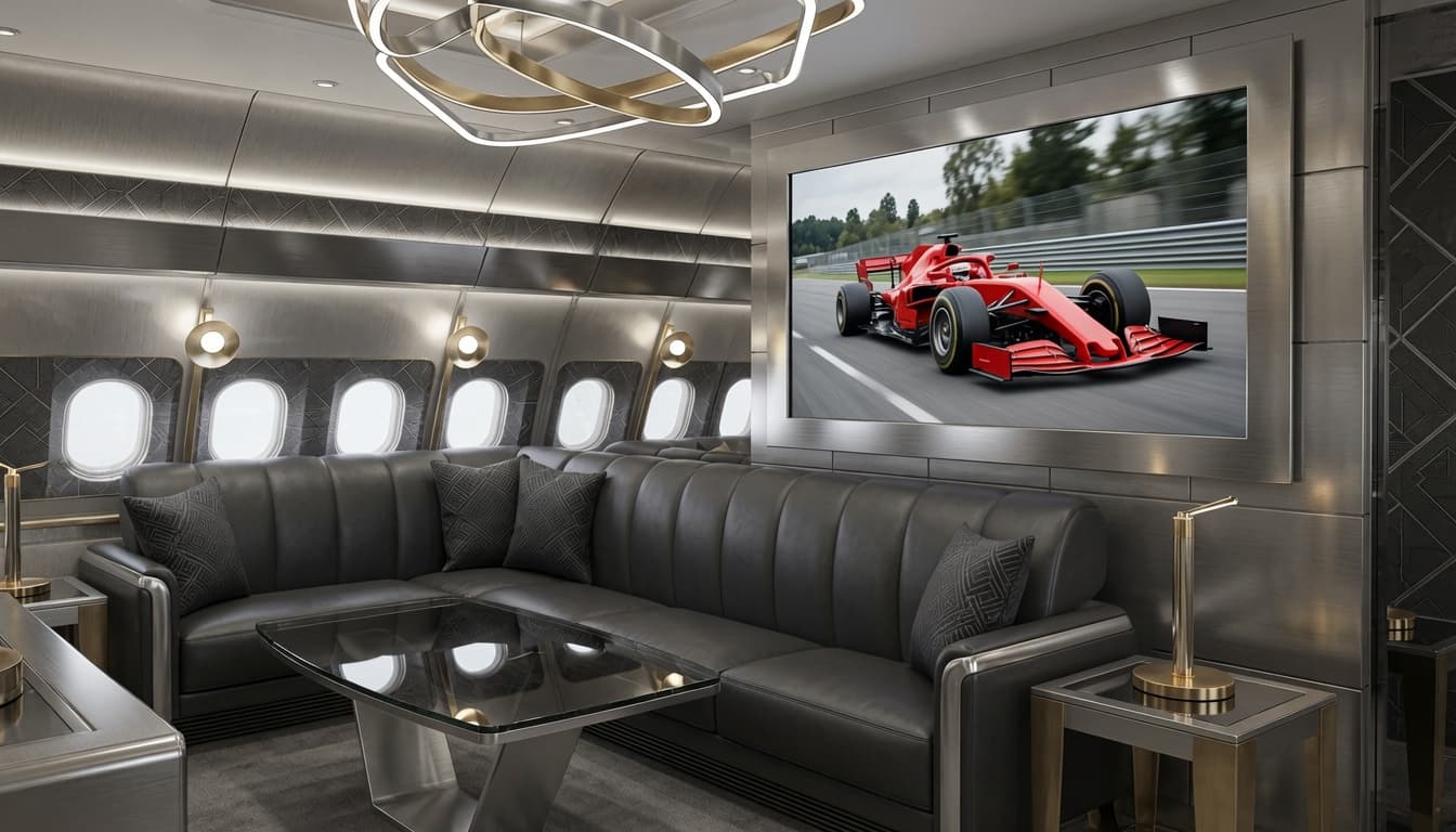 VVIP aircraft main lounge — sovereign aircraft interior advisory by Aviation Asset Advisors